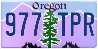 OR license plate 977TPR