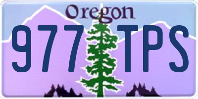 OR license plate 977TPS