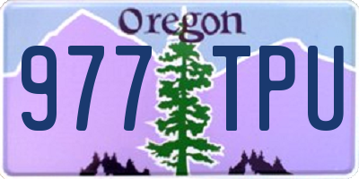 OR license plate 977TPU