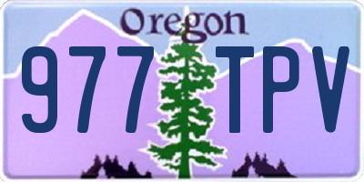 OR license plate 977TPV