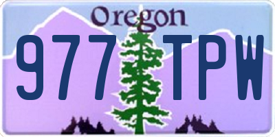 OR license plate 977TPW