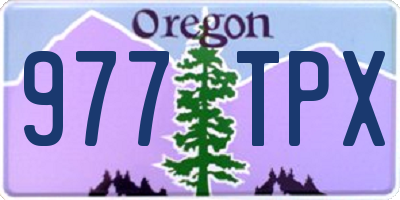 OR license plate 977TPX