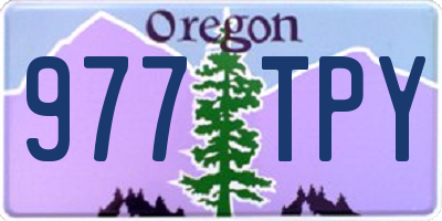 OR license plate 977TPY