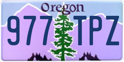 OR license plate 977TPZ