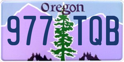 OR license plate 977TQB