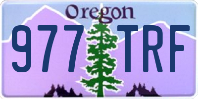 OR license plate 977TRF