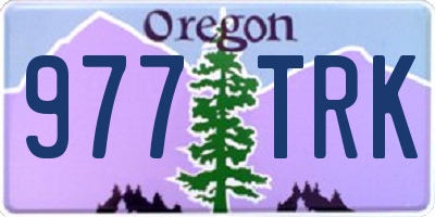 OR license plate 977TRK