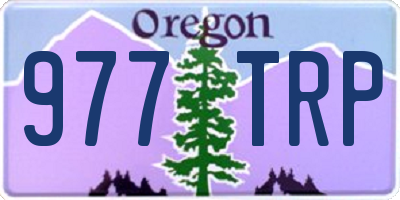 OR license plate 977TRP