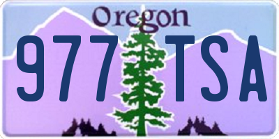 OR license plate 977TSA