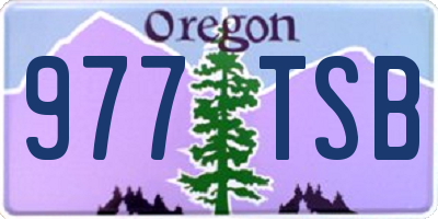 OR license plate 977TSB