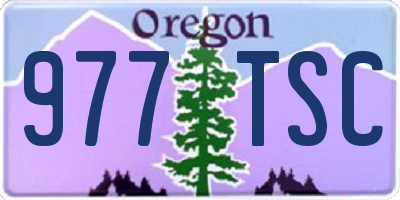 OR license plate 977TSC