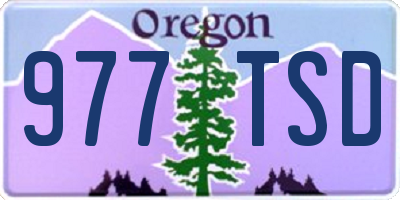 OR license plate 977TSD