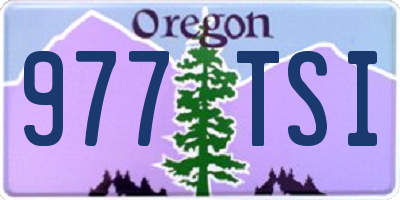 OR license plate 977TSI