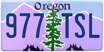 OR license plate 977TSL