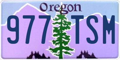 OR license plate 977TSM