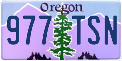 OR license plate 977TSN