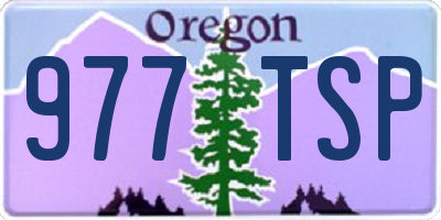 OR license plate 977TSP