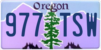 OR license plate 977TSW