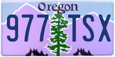 OR license plate 977TSX