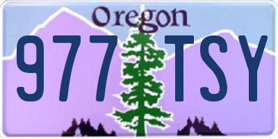 OR license plate 977TSY