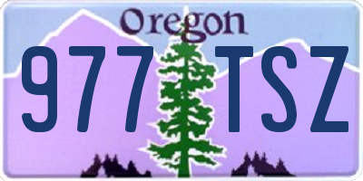 OR license plate 977TSZ