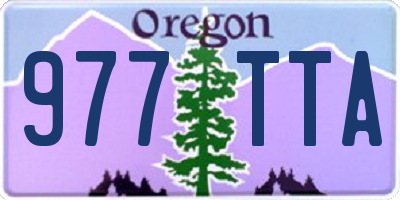 OR license plate 977TTA