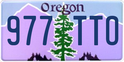 OR license plate 977TTO