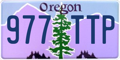 OR license plate 977TTP