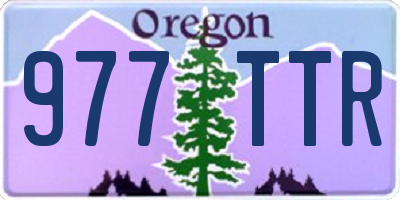 OR license plate 977TTR