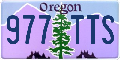 OR license plate 977TTS