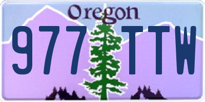 OR license plate 977TTW