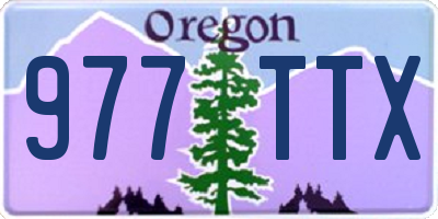 OR license plate 977TTX