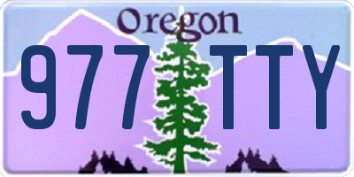 OR license plate 977TTY
