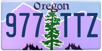 OR license plate 977TTZ