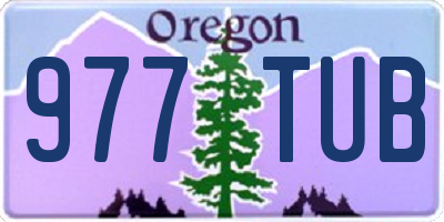 OR license plate 977TUB