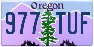 OR license plate 977TUF