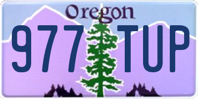 OR license plate 977TUP
