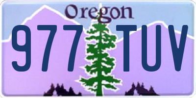 OR license plate 977TUV