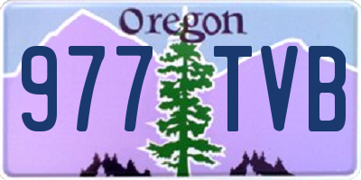 OR license plate 977TVB