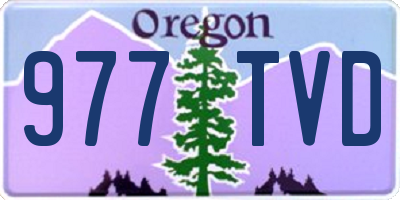 OR license plate 977TVD