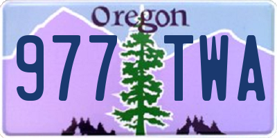 OR license plate 977TWA
