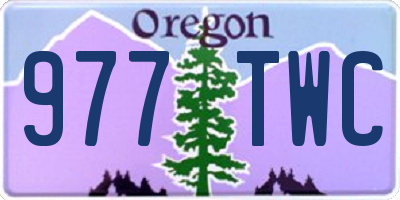 OR license plate 977TWC