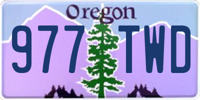 OR license plate 977TWD