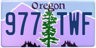 OR license plate 977TWF