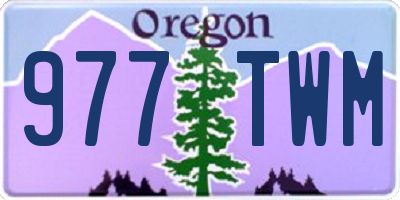 OR license plate 977TWM