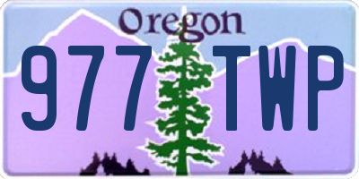 OR license plate 977TWP