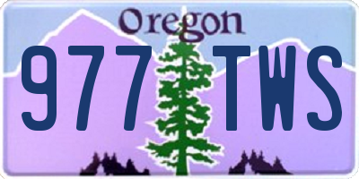 OR license plate 977TWS