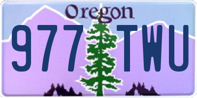 OR license plate 977TWU