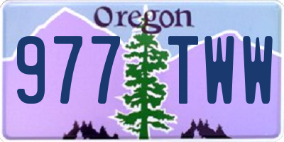 OR license plate 977TWW