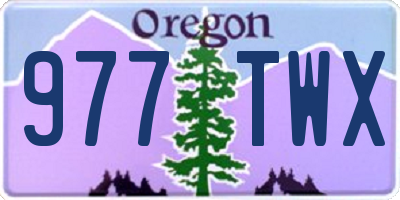 OR license plate 977TWX